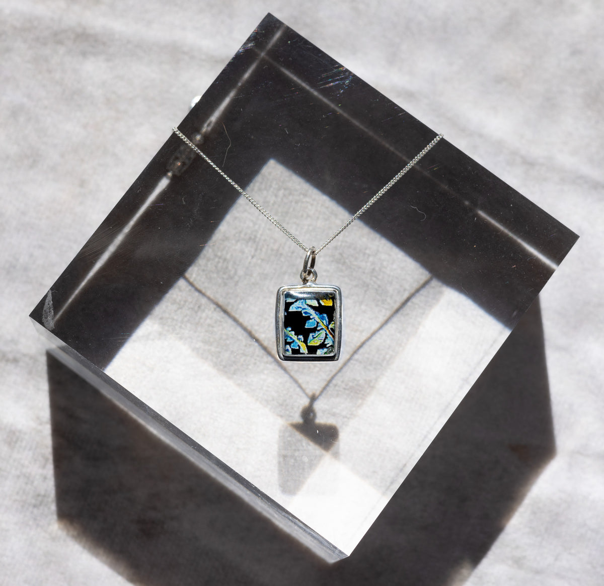 "Fifth Wave" Estrogen Medium Rectangle Necklace