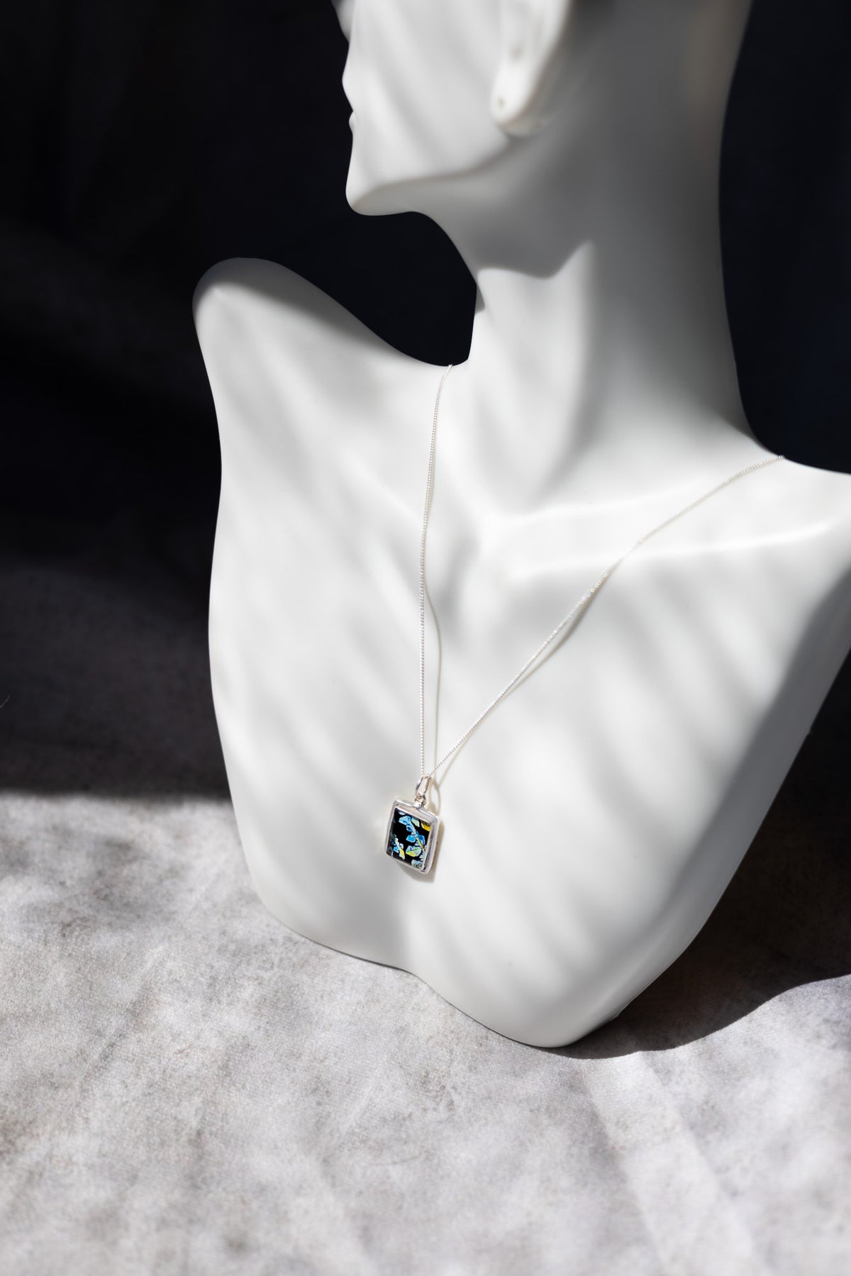 "Fifth Wave" Estrogen Medium Rectangle Necklace