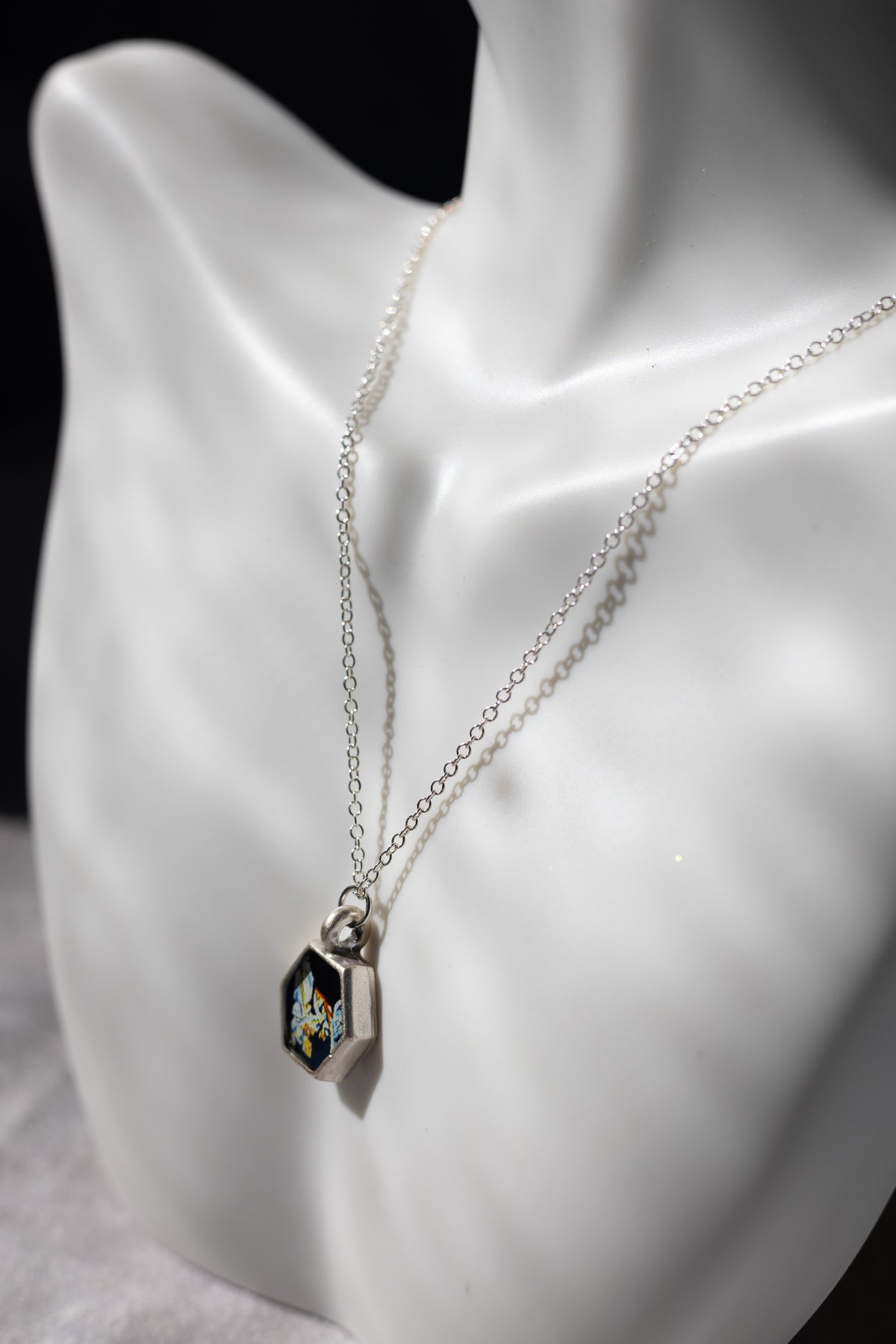 "Fifth Wave" Estrogen Hexagon Necklace
