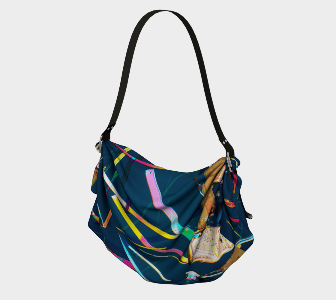 Aspirin origami tote - Quantum Sunshine Navy