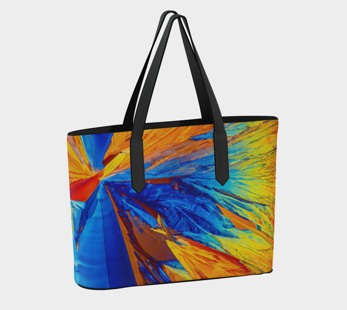Citric Acid Vegan Leather Tote - Quantum Sunshine Black