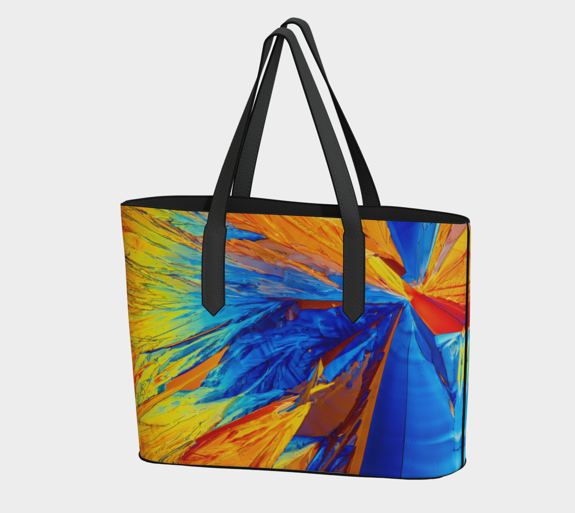 Citric Acid Vegan Leather Tote - Quantum Sunshine Black