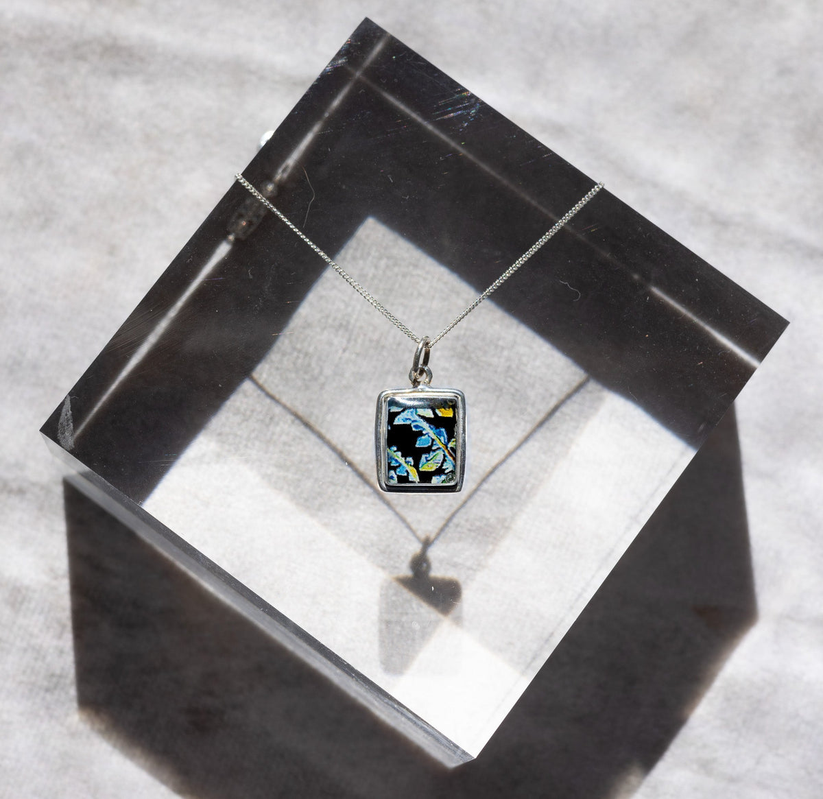 "Fifth Wave" Estrogen Medium Rectangle Necklace - Quantum Sunshine