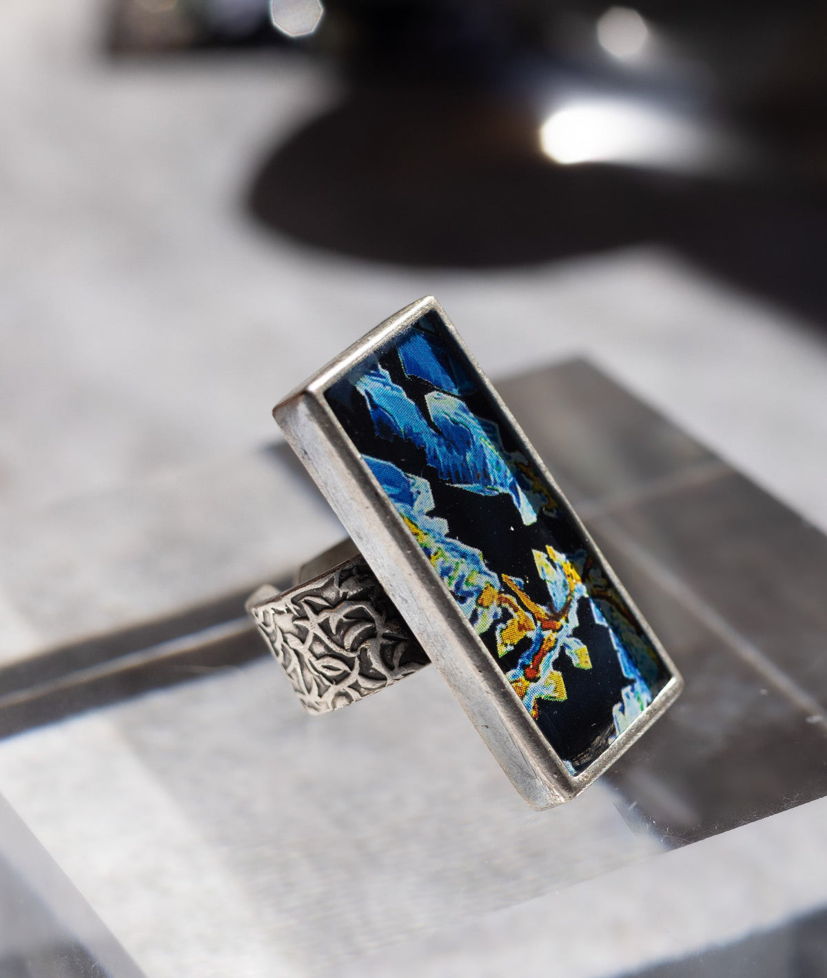"Fifth Wave" Estrogen Statement Ring - Quantum Sunshine