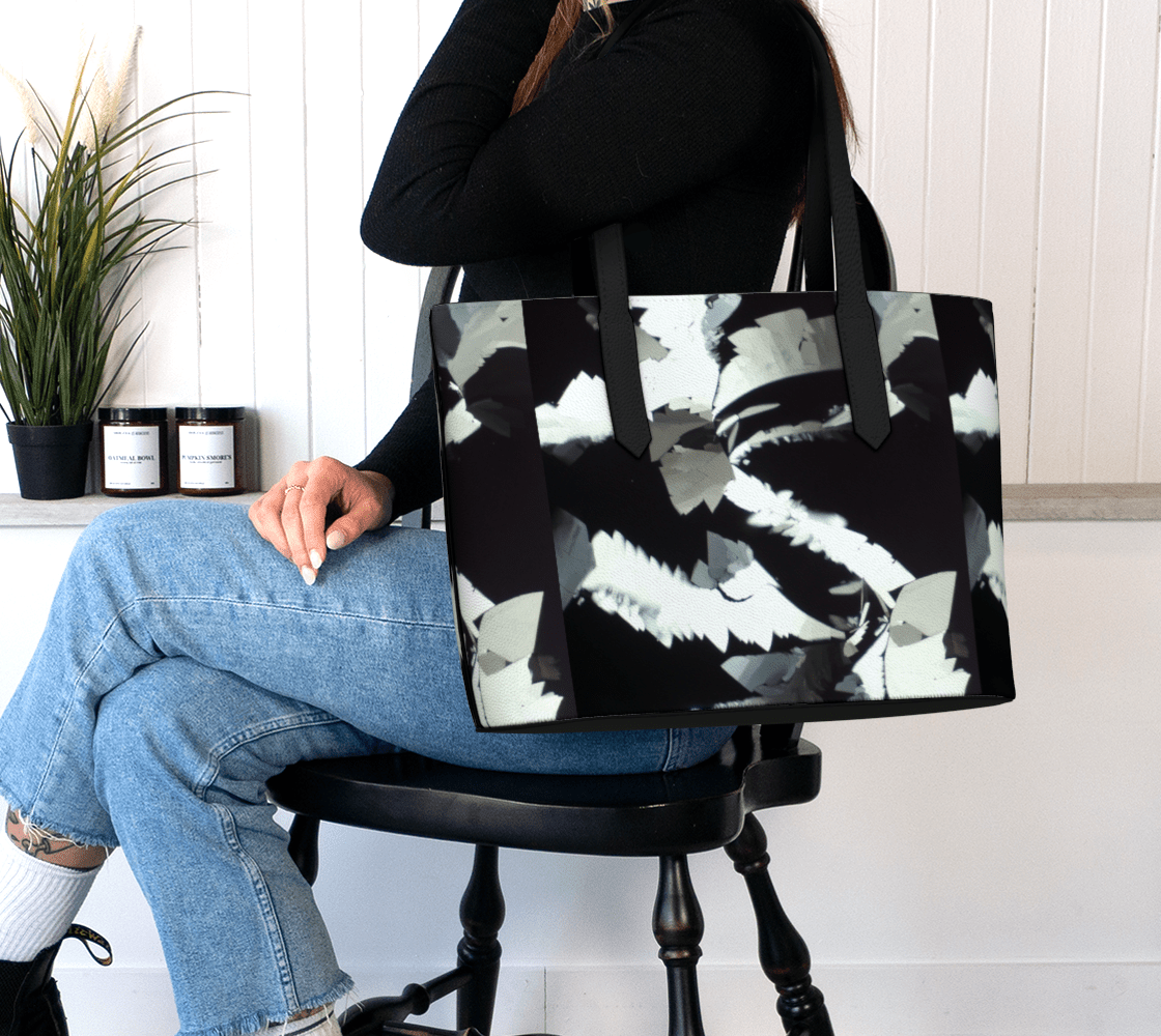 "Got Milk?" Lactose Microscopy Vegan Leather Bag - Quantum Sunshine Black