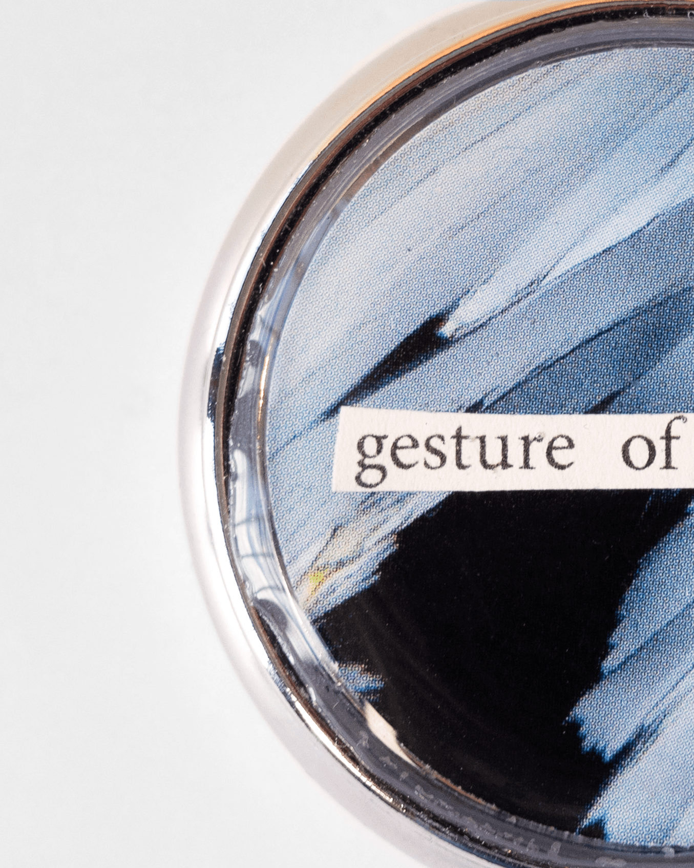 “Gesture of Existence” BitBox – Prozac Microscopy in Resin & Collage - Quantum Sunshine.  Handmade prozac pill case featuring vivid microscopy art sealed in resin. Science-inspired pillbox and meaningful STEM gift for thinkers and dreamers. Macro.