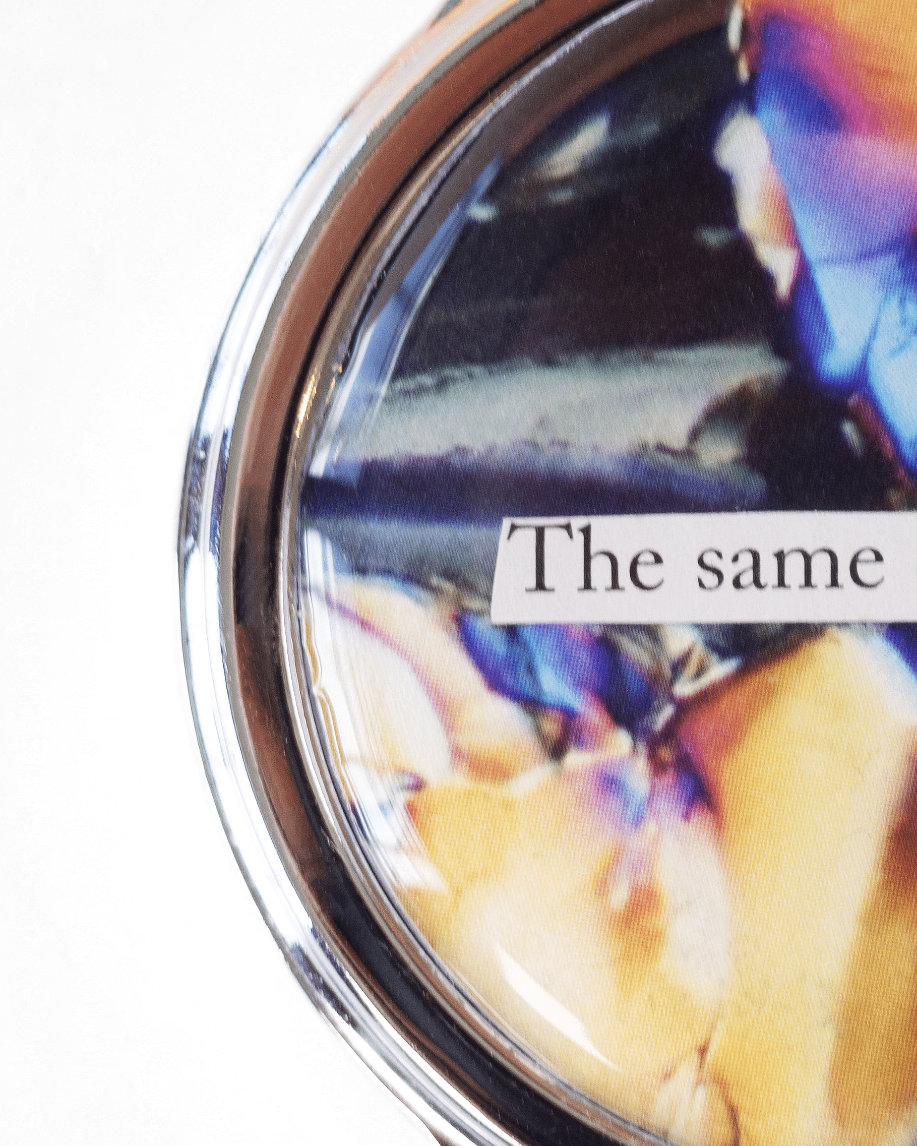 Recurring Dream - Large Pill Case - Quantum Sunshine. Handmade pill case featuring vivid microscopy art sealed in resin. Science-inspired pillbox and meaningful Science gift for doctors and STEM professionals. Macro.