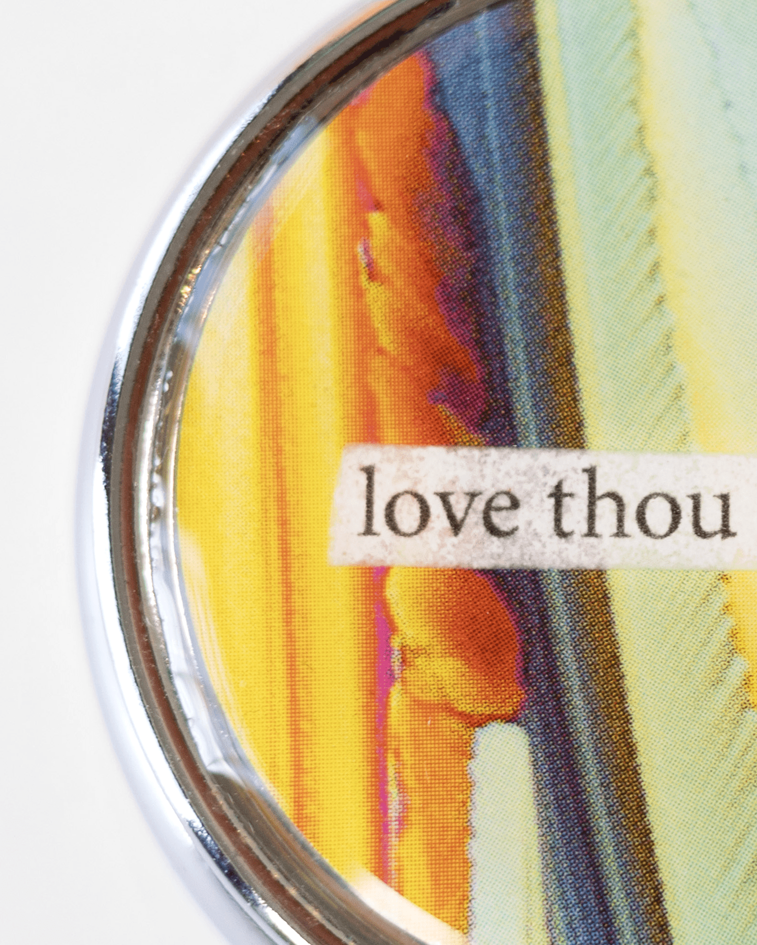 The Frailty of Love - Pill Case - Quantum Sunshine. Sacred + Agonizing - Pill Case - Quantum Sunshine. Handmade pill case featuring vivid microscopy art sealed in resin. Science-inspired pillbox and meaningful Science gift for doctors and STEM professionals. Macro.