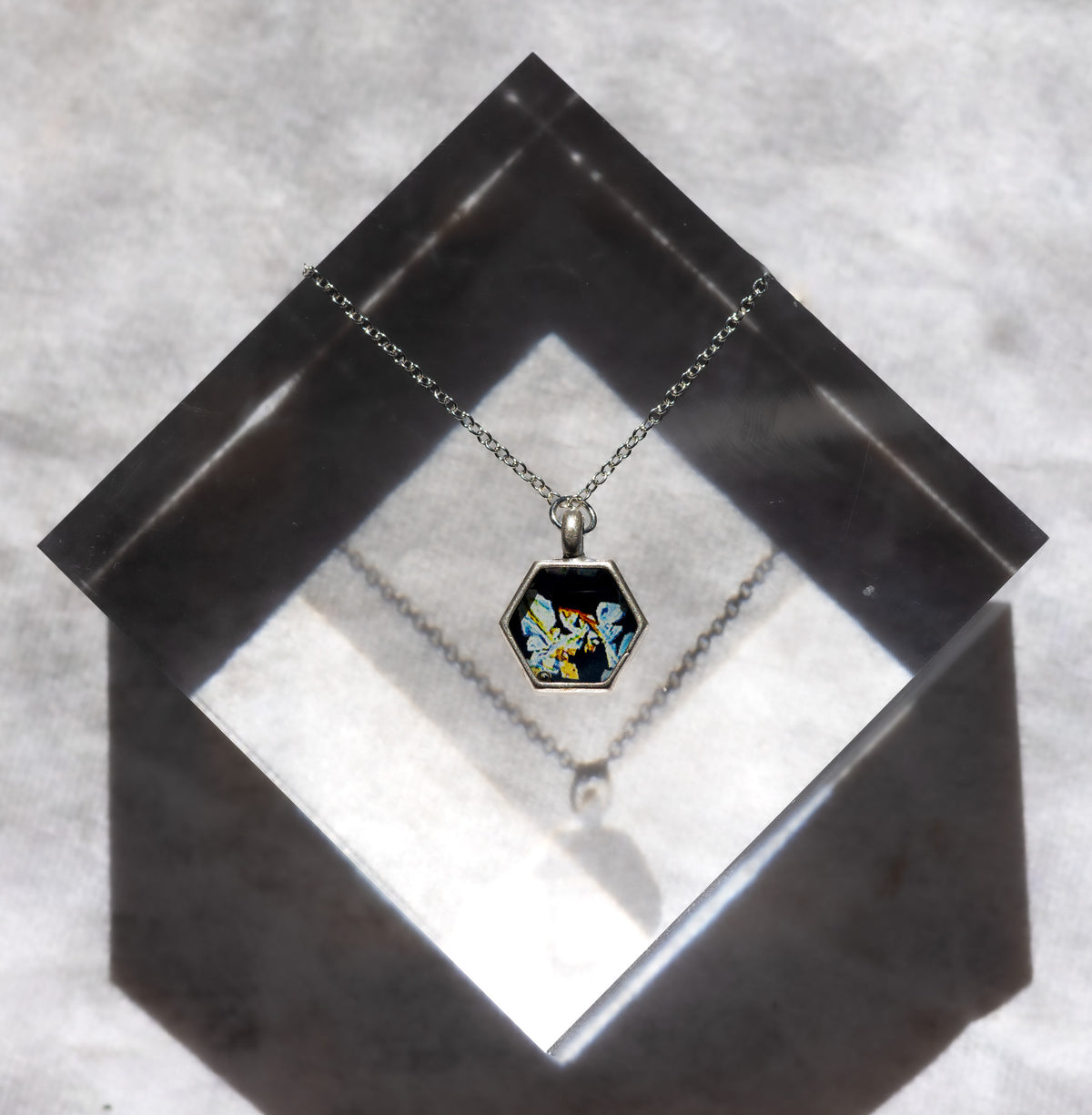 "Fifth Wave" Estrogen Hexagon Necklace