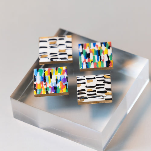 DNA-inspired hand-painted magnets