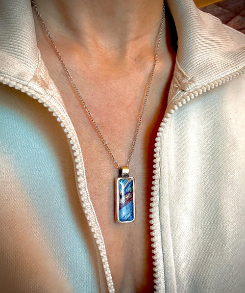 Fight or Flight Necklace - Epinephrine Microscopy in Resin