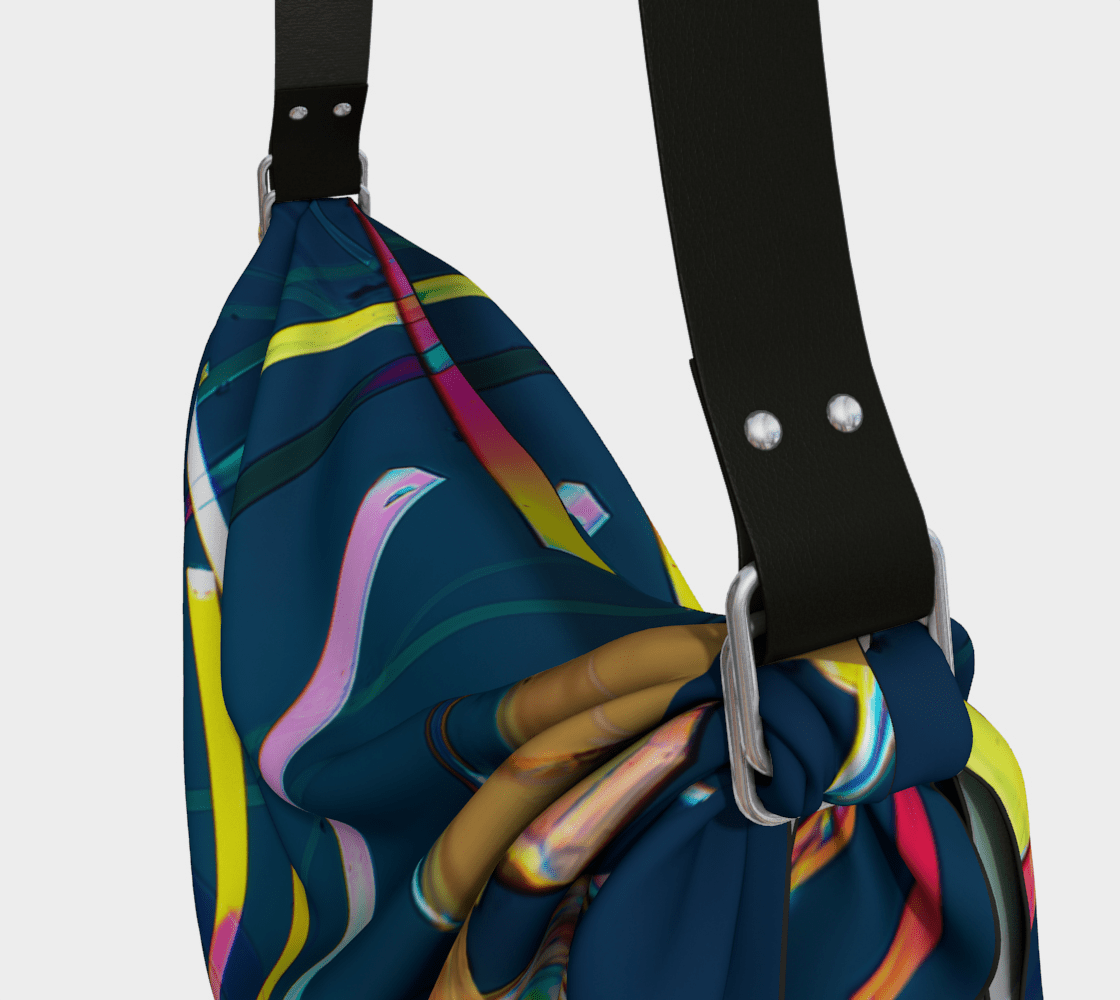 Aspirin origami tote - Quantum Sunshine Navy