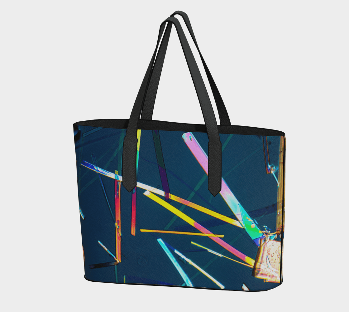 Aspirin Vegan Leather Tote - Quantum Sunshine Black