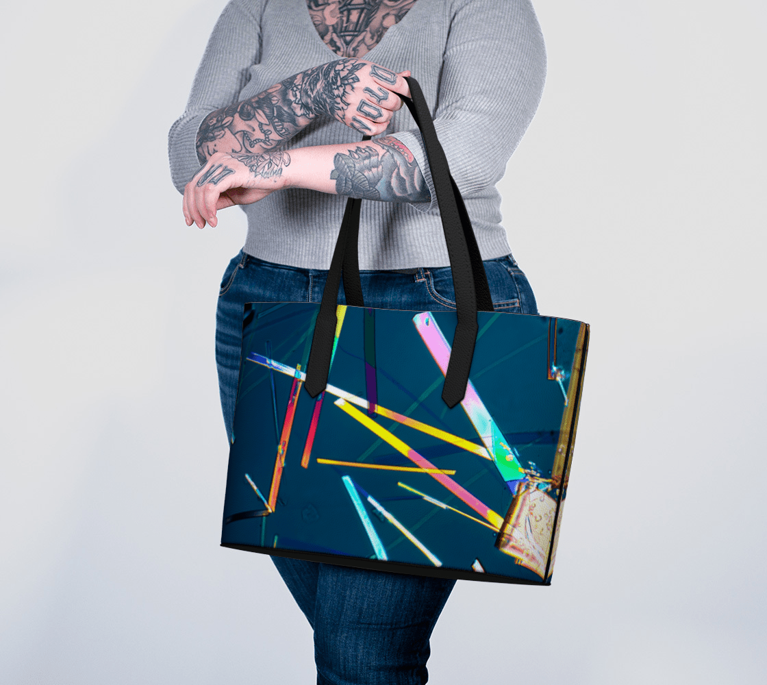 Aspirin Vegan Leather Tote - Quantum Sunshine Black