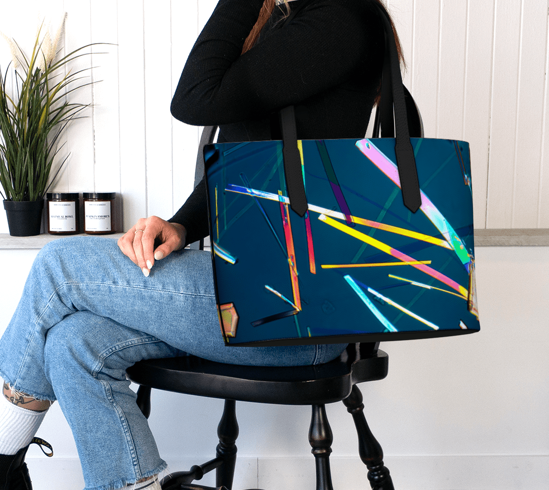 Aspirin Vegan Leather Tote - Quantum Sunshine Black