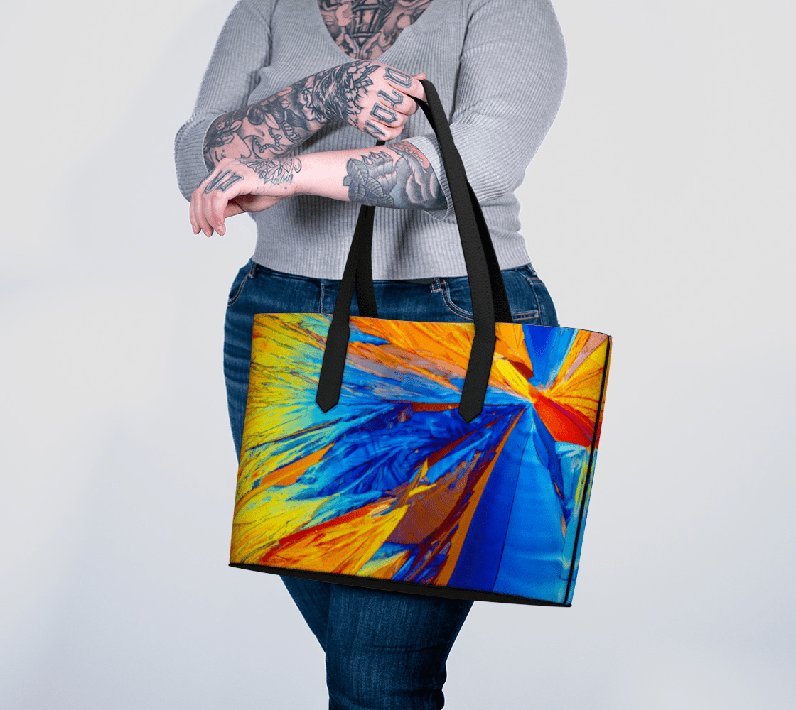 Citric Acid Vegan Leather Tote - Quantum Sunshine Black