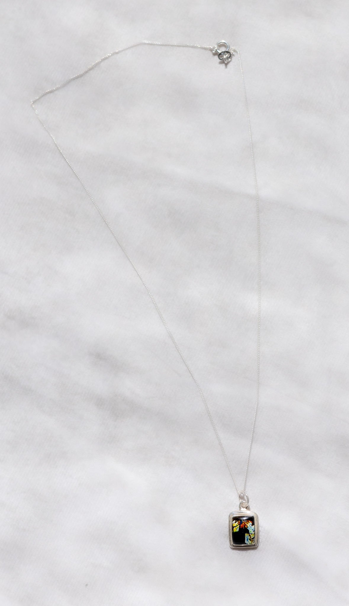 "Fifth Wave" Estrogen Rectangle Necklace - Quantum Sunshine