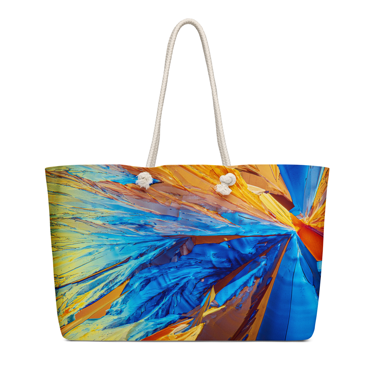 "Tart" - Citric Acid Oversized Weekender Canvas Tote Bag - Quantum Sunshine
